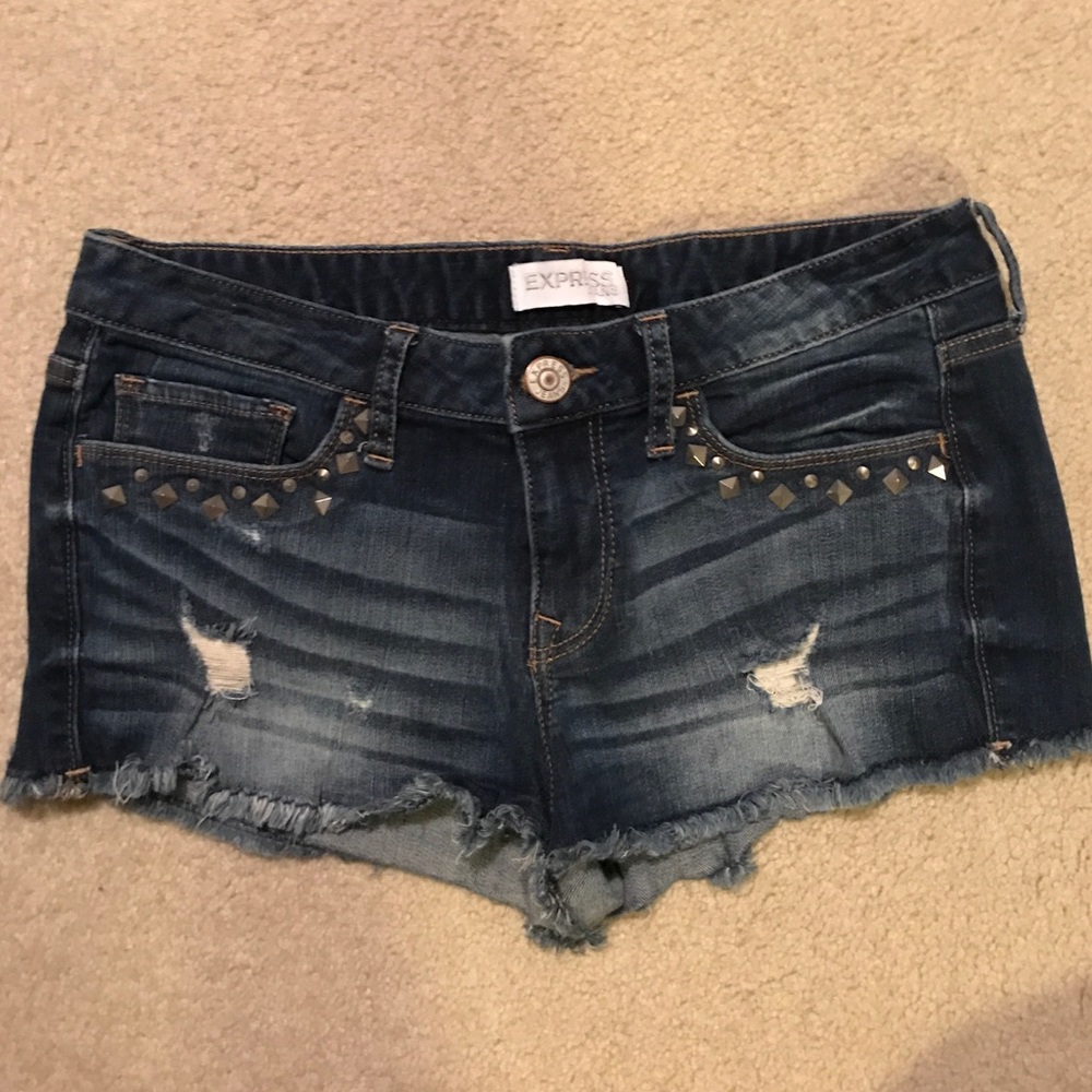 Express Embellished cut off Shorts